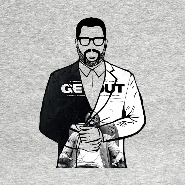 Jordan Peele Get Out Portrait, Black and White by Youre-So-Punny